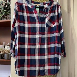 Skies Are Blue Plaid tunic